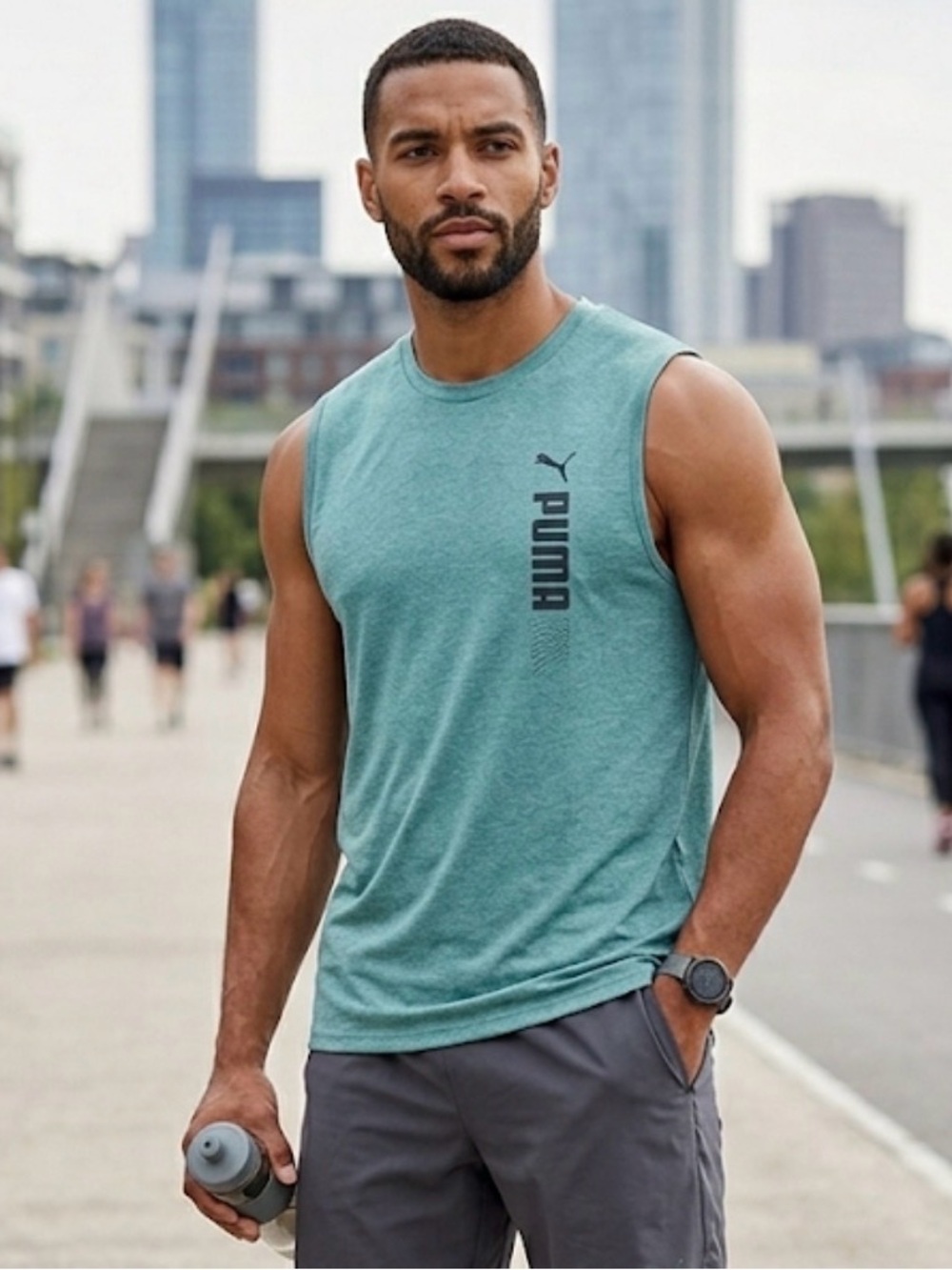 Puma Men’s Teal Athletic Sleeveless Tank